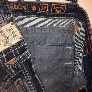 Men’s 34 waist Rock Revival Jeans
